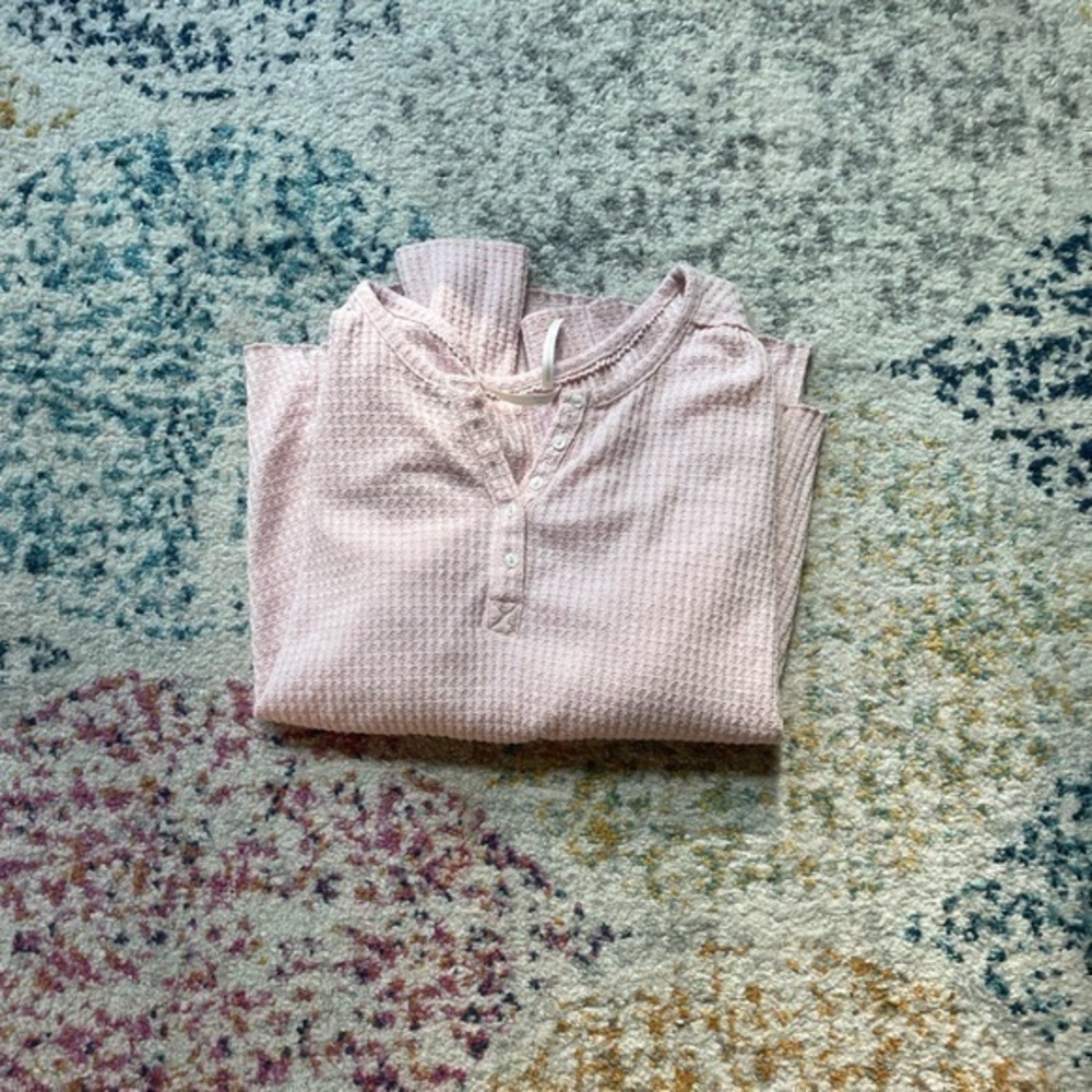Anthropologie waffle knit top